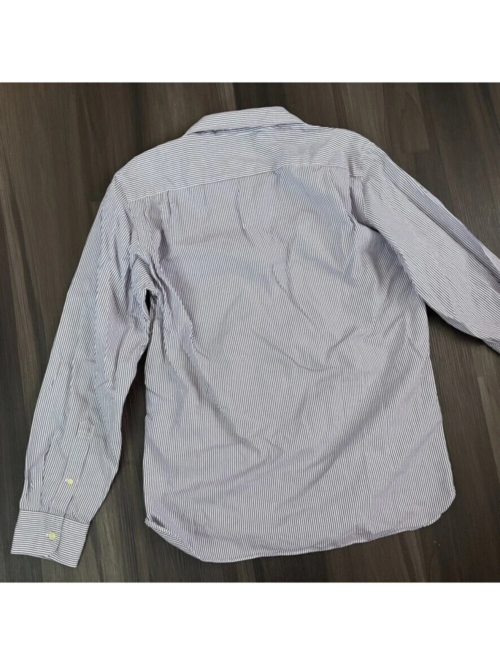 J.Crew Men's Sz Large Purple Striped 2-Ply Cotton Button Down Shirt Long Sleeve